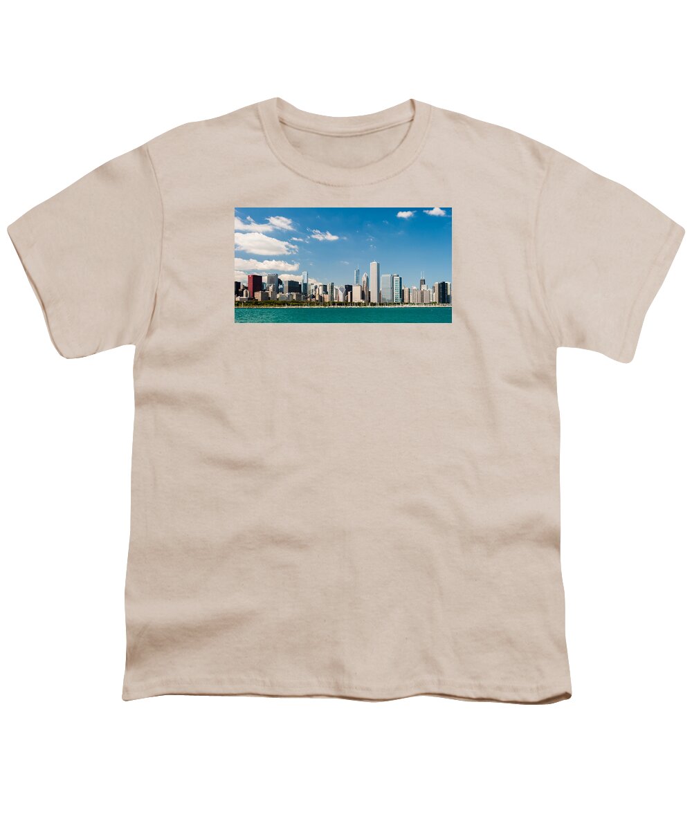 Landscape Youth T-Shirt featuring the photograph Chicago Skyline by Charles McCleanon
