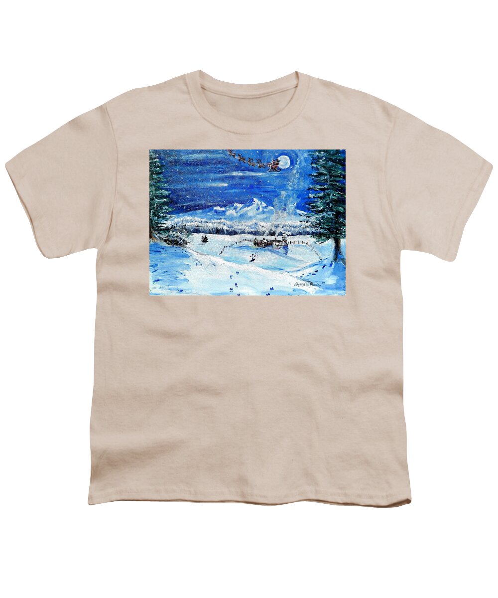 Christmas Youth T-Shirt featuring the painting Christmas Wonderland by Shana Rowe Jackson