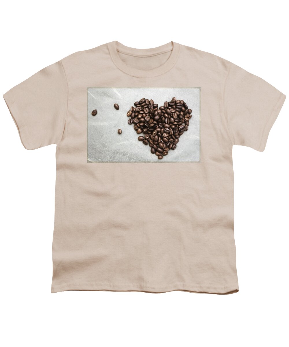 Coffee Youth T-Shirt featuring the photograph Coffee Heart by Stephanie Hollingsworth