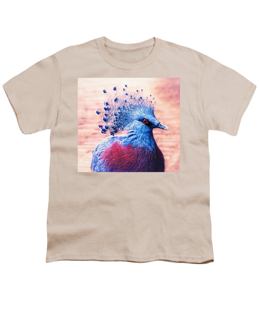 Bird Youth T-Shirt featuring the photograph Crowned pigeon by Jaroslav Buna