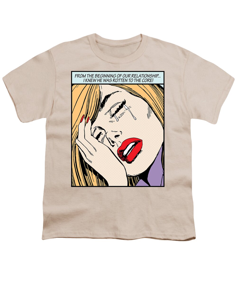 Digital Youth T-Shirt featuring the painting Crying Woman by Gary Grayson