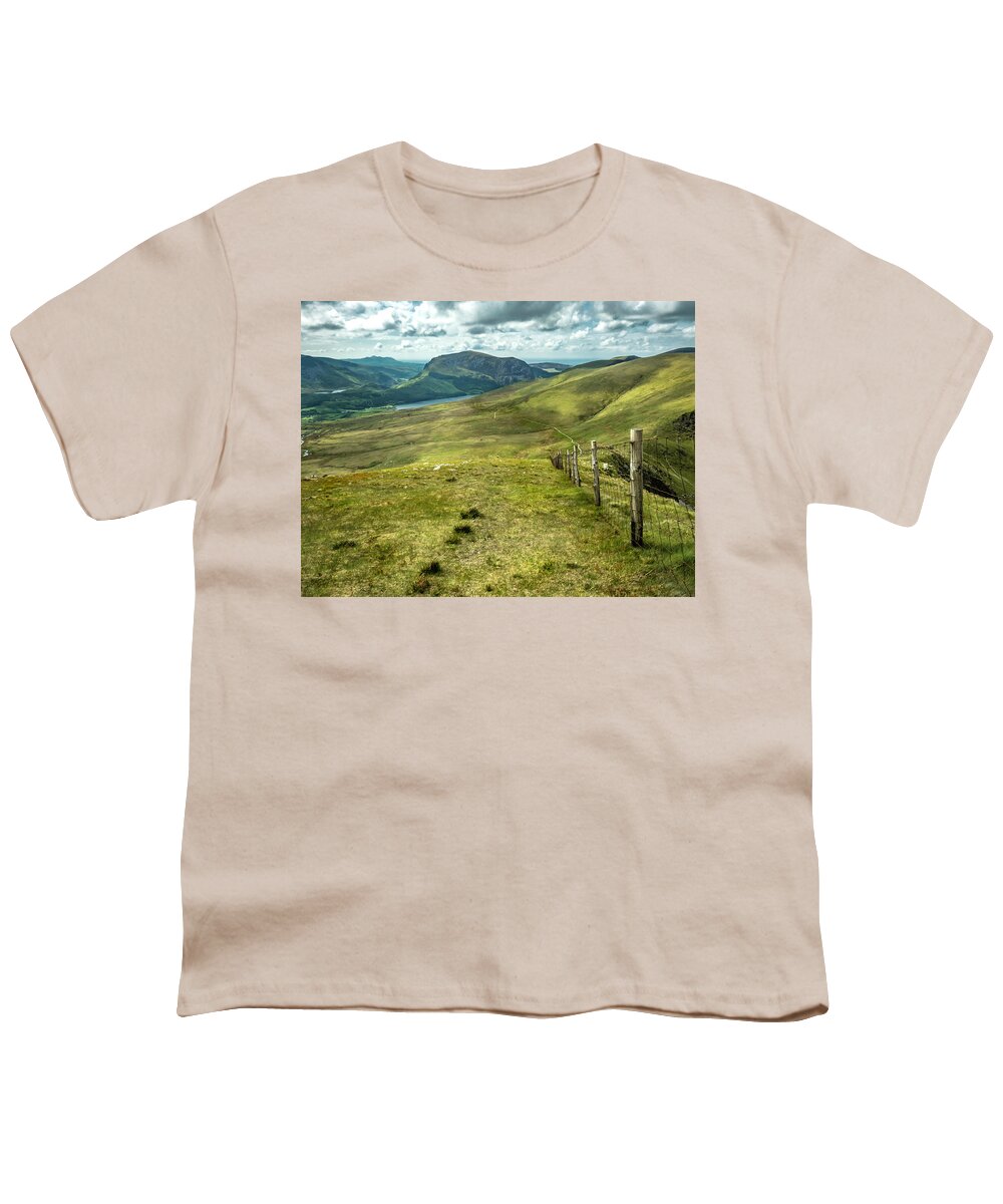 Snowdon Youth T-Shirt featuring the photograph Distant Path by Nick Bywater