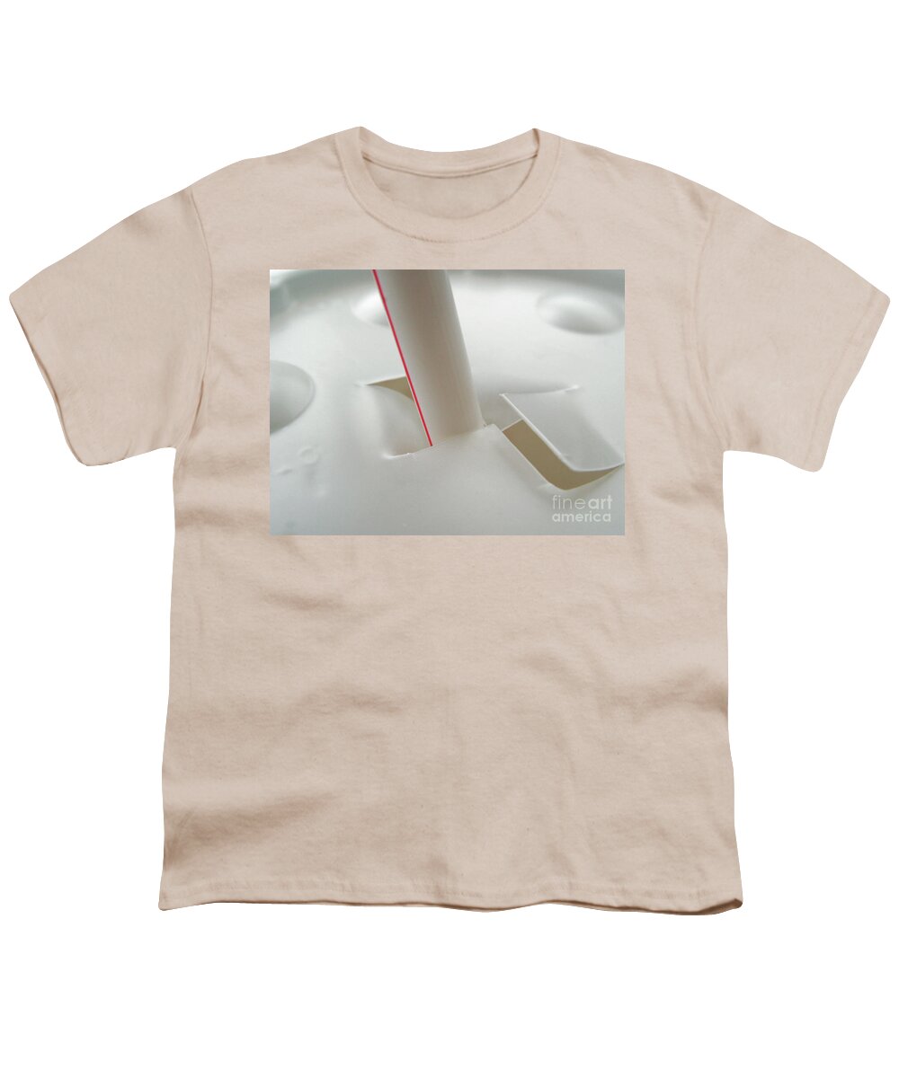 Carryout Youth T-Shirt featuring the photograph Drinking Straw through Top of Carryout Cup by William Kuta