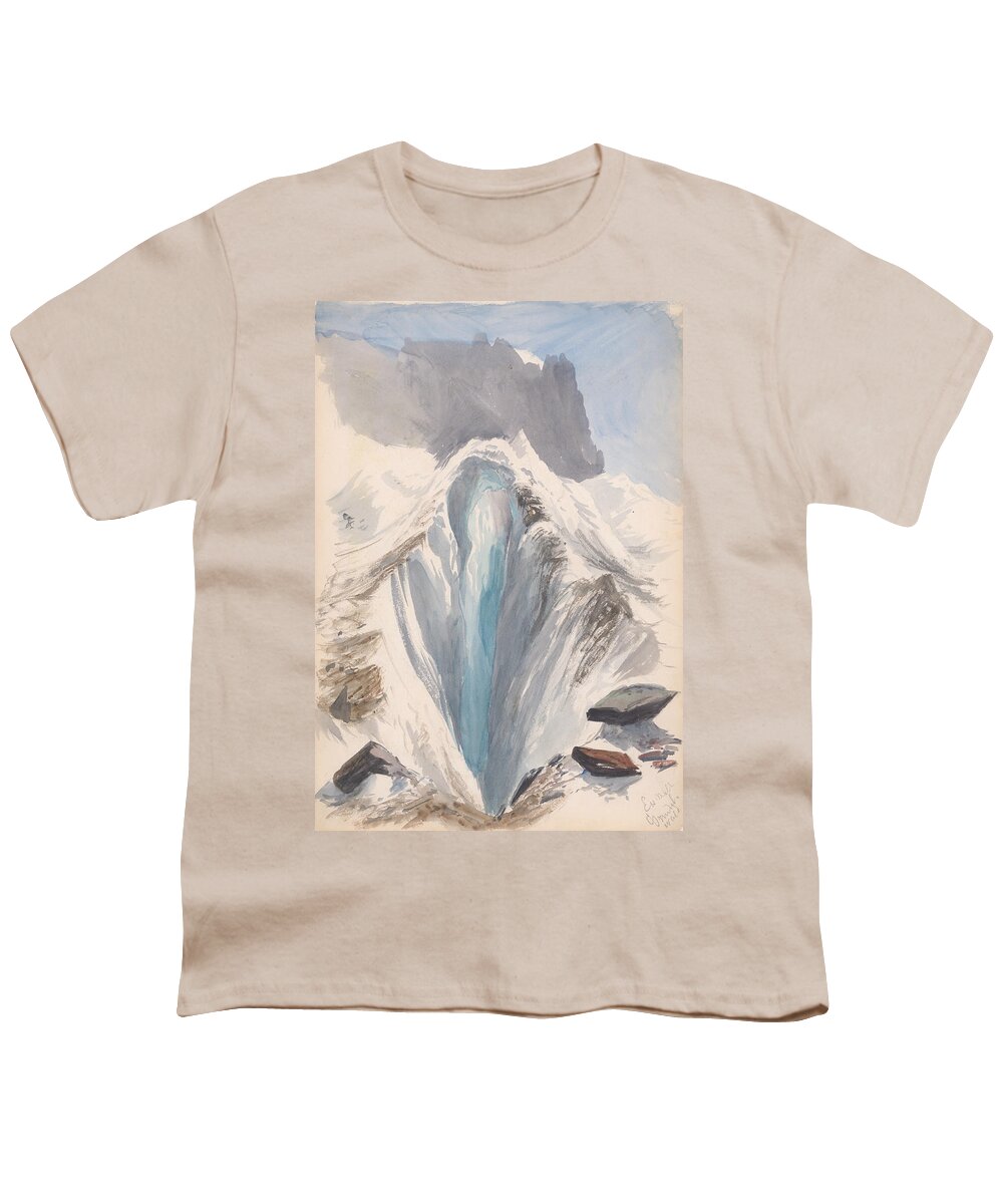 19h Century Art Youth T-Shirt featuring the drawing Eismeer, Grindelwald by John Singer Sargent