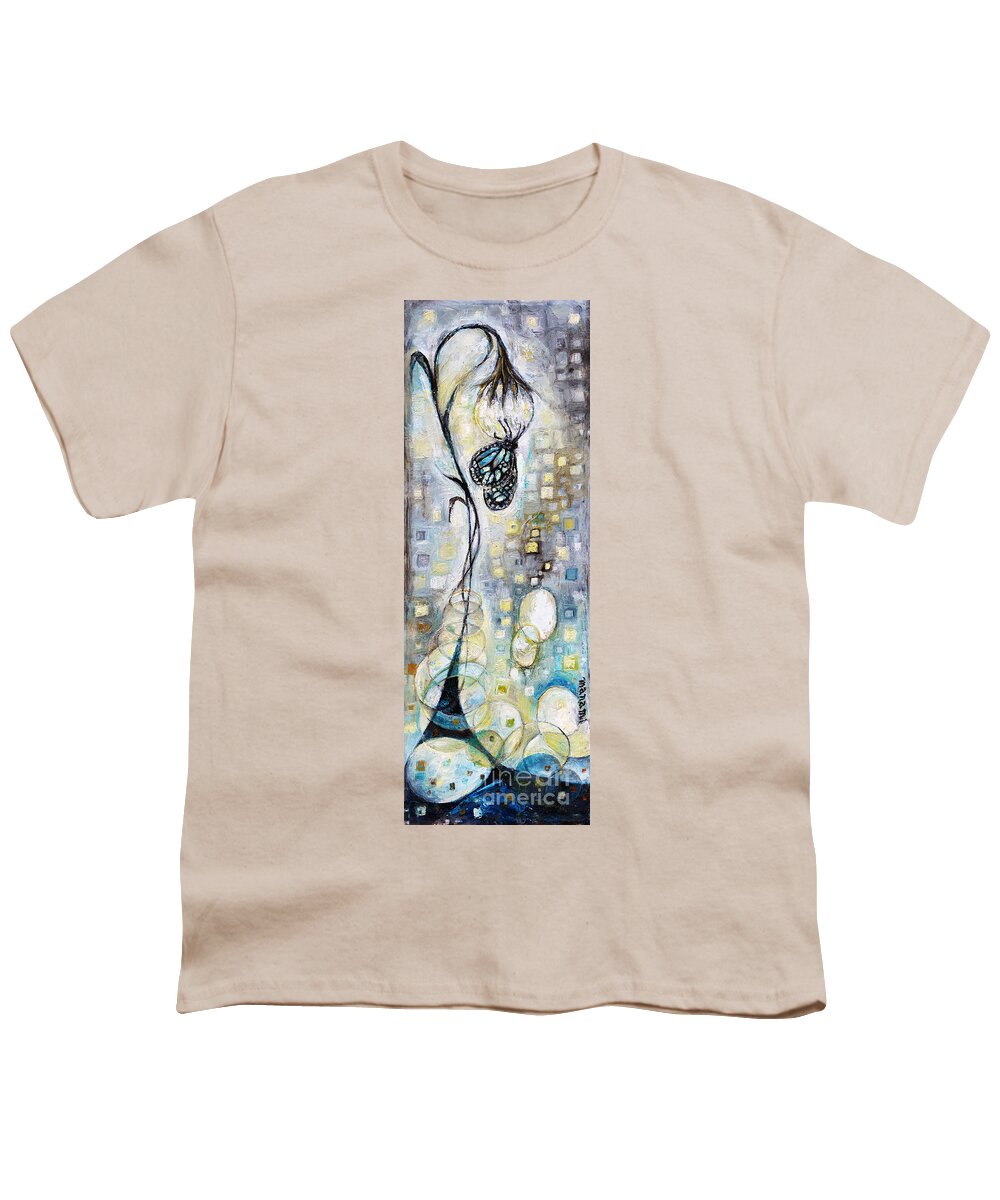 Embrace Youth T-Shirt featuring the painting Embrace by Manami Lingerfelt