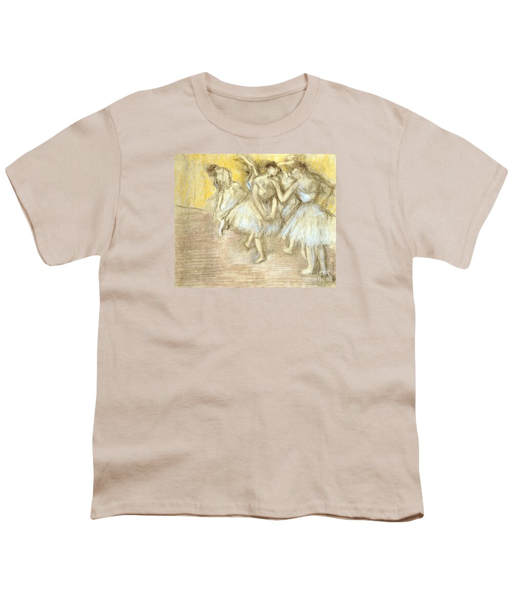 Edgar Degas (1834 - 1917) - Five Dancers On Stage Youth T-Shirt featuring the painting Five Dancers On Stage by MotionAge Designs