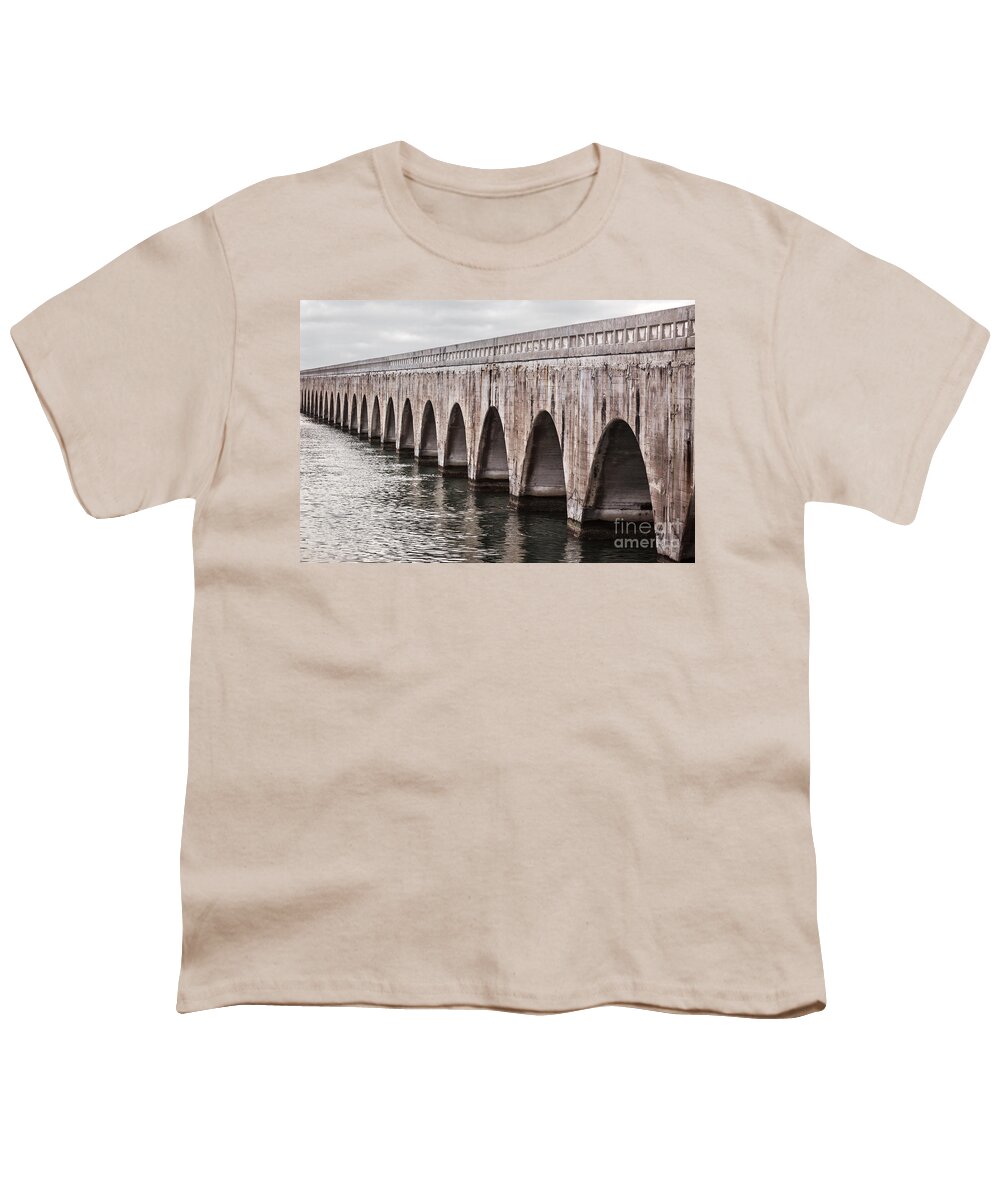Florida Keys Youth T-Shirt featuring the photograph Florida Keys East Coast Railway by Elena Elisseeva