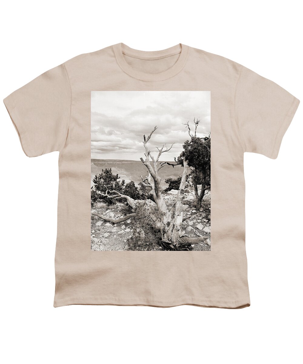 Grand Canyon Youth T-Shirt featuring the photograph Grand Canyon Arizona Fine Art Photograph In Sepia 3537.01 by M K Miller