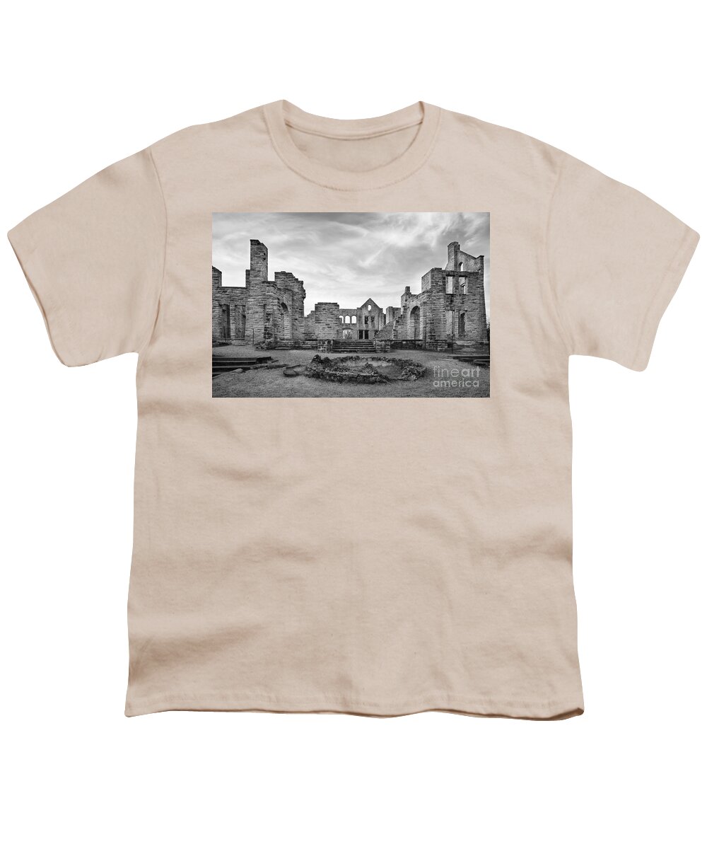 Ha Ha Tonka Youth T-Shirt featuring the photograph Ha Ha Tonka Ruins by Dennis Hedberg