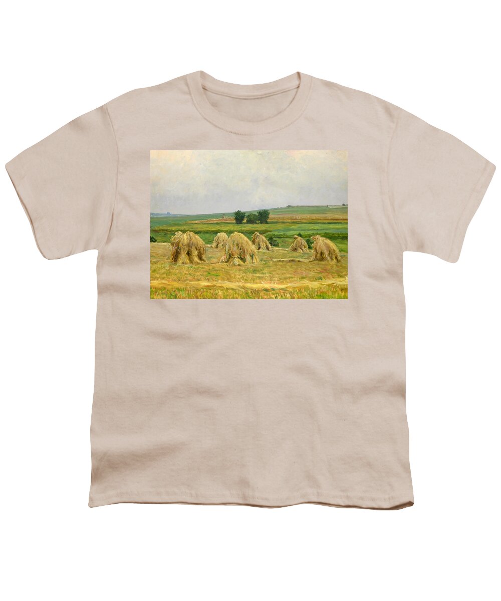 Harvest Youth T-Shirt featuring the painting Harvest by Frantisek Kavan