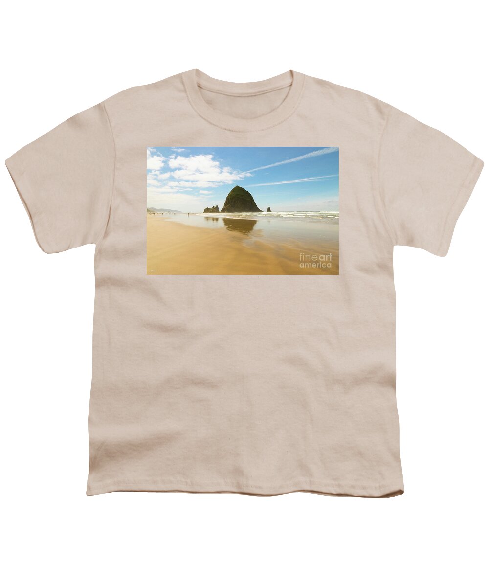 Haystack Rock Youth T-Shirt featuring the photograph Haystack Rock by Veronica Batterson