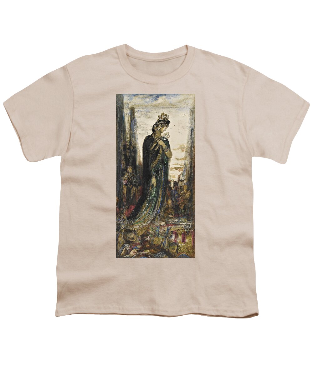 Gustave Moreau Youth T-Shirt featuring the drawing Helene by Gustave Moreau
