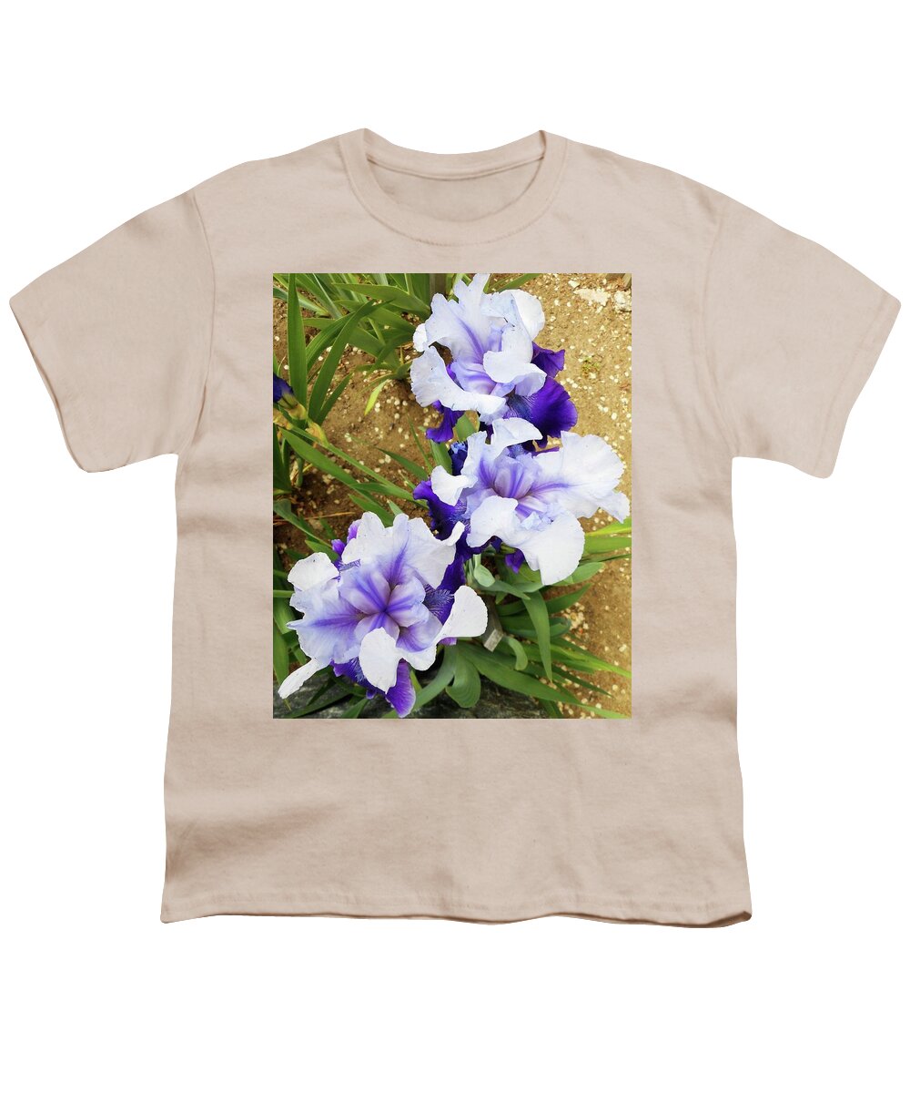 Iris Youth T-Shirt featuring the photograph Irises 14 by Ron Kandt