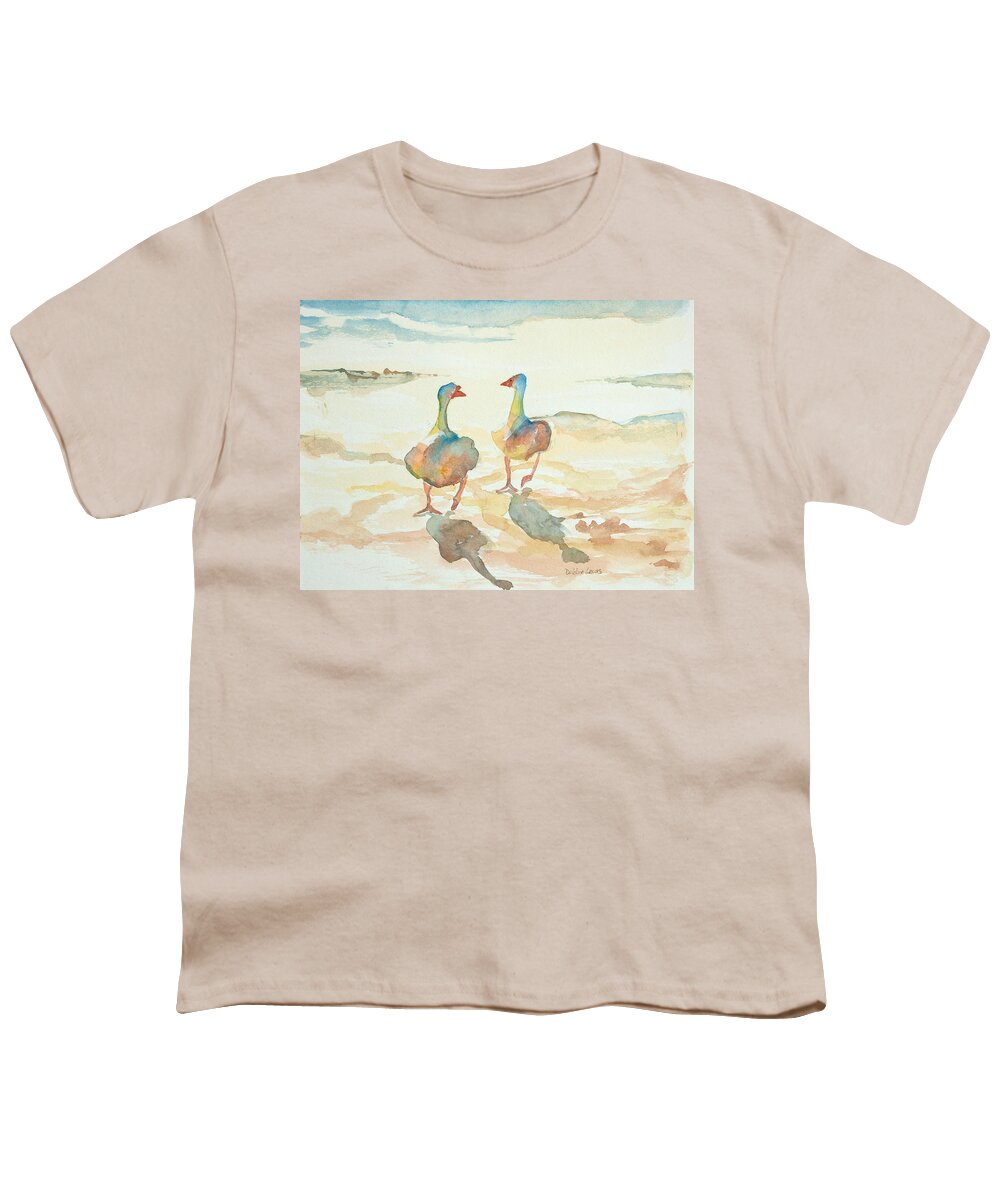 Watercolors For Sale Youth T-Shirt featuring the painting It's a Ducky Day by Debbie Lewis