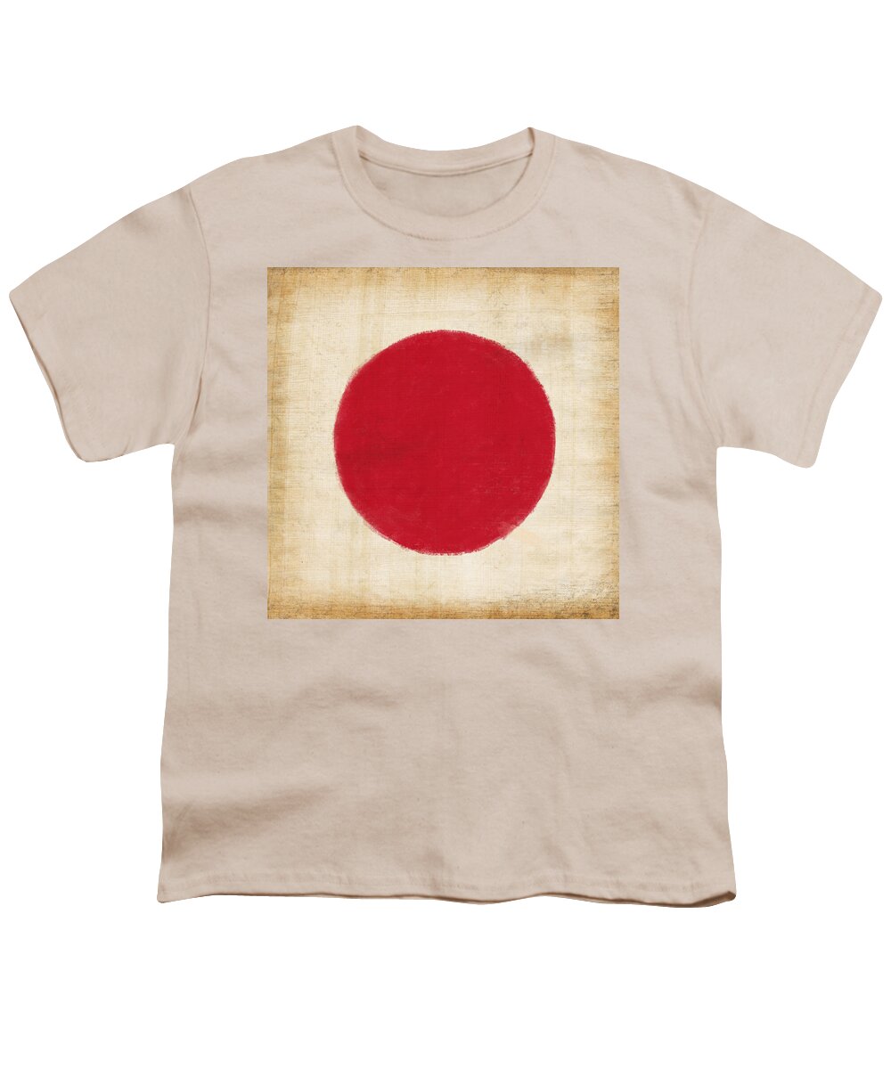 Background Youth T-Shirt featuring the painting Japan flag by Setsiri Silapasuwanchai