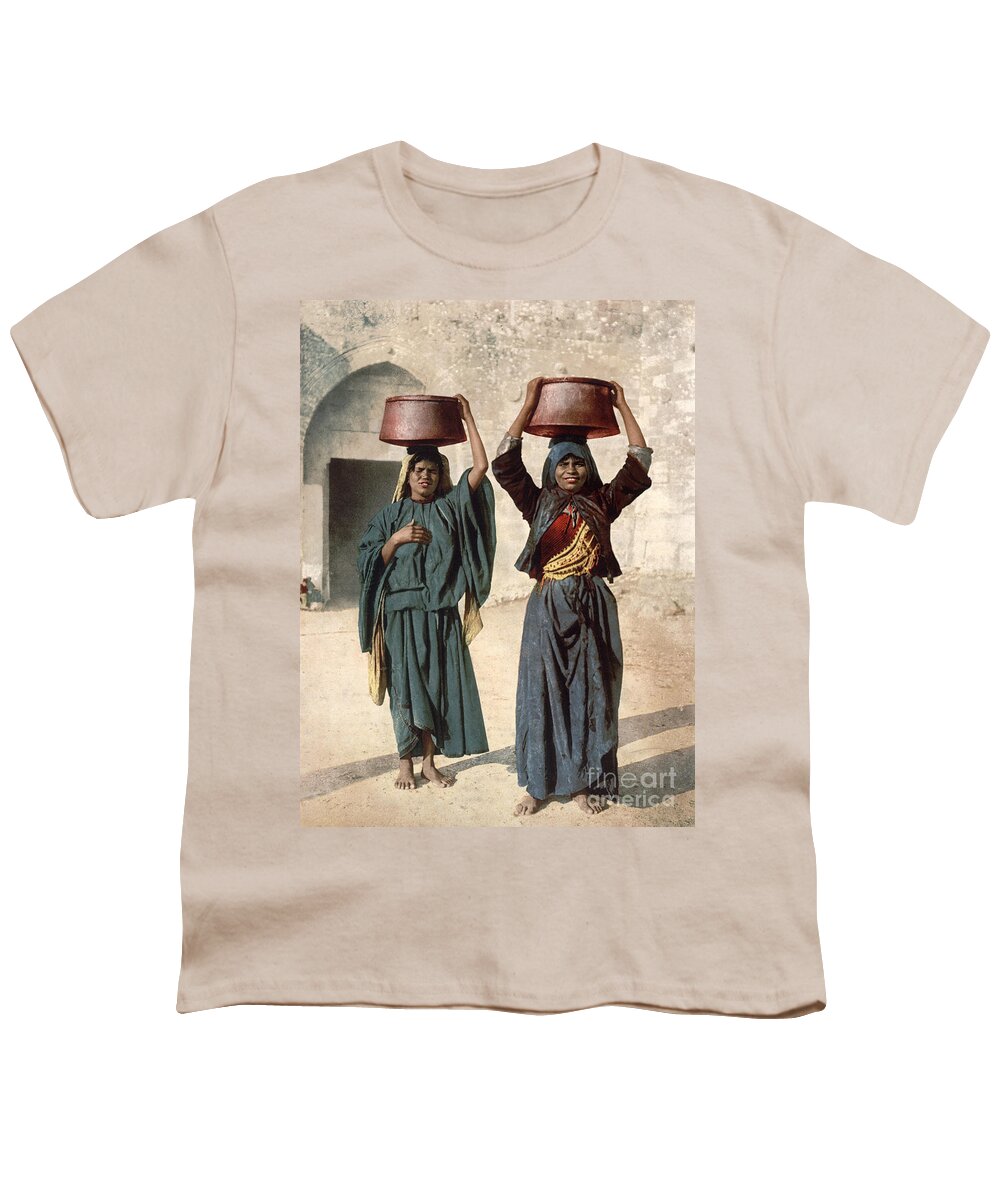 1895 Youth T-Shirt featuring the photograph Jerusalem: Milk Seller by Granger