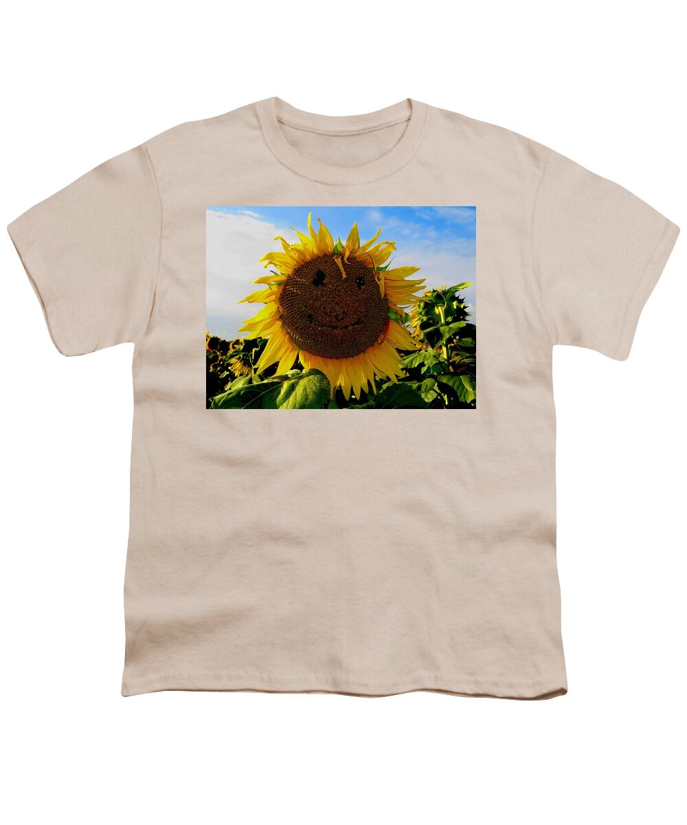 Sunflower Youth T-Shirt featuring the photograph Kansas Sunflower by Keith Stokes