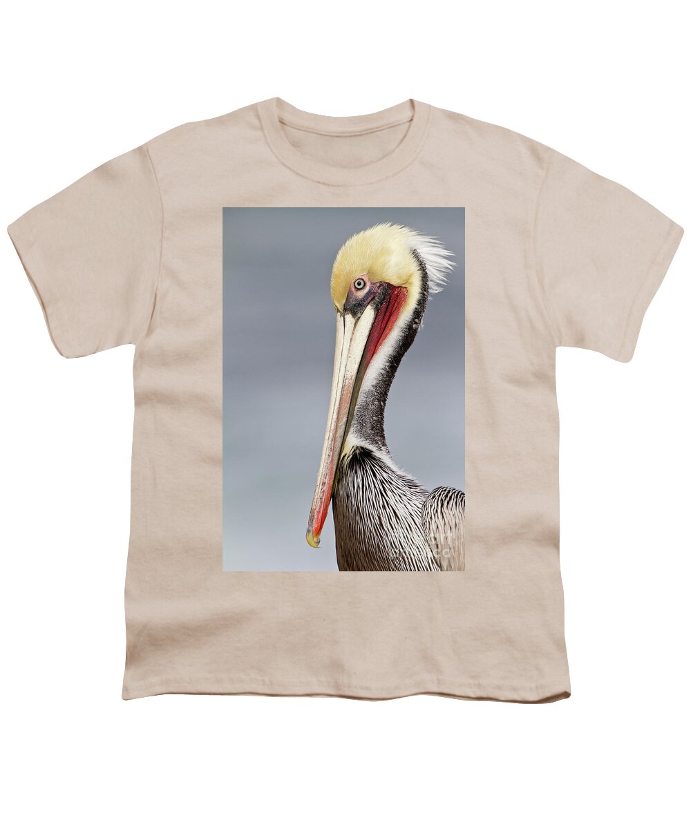 Pelican Youth T-Shirt featuring the photograph La Jolla Pelican by Bryan Keil