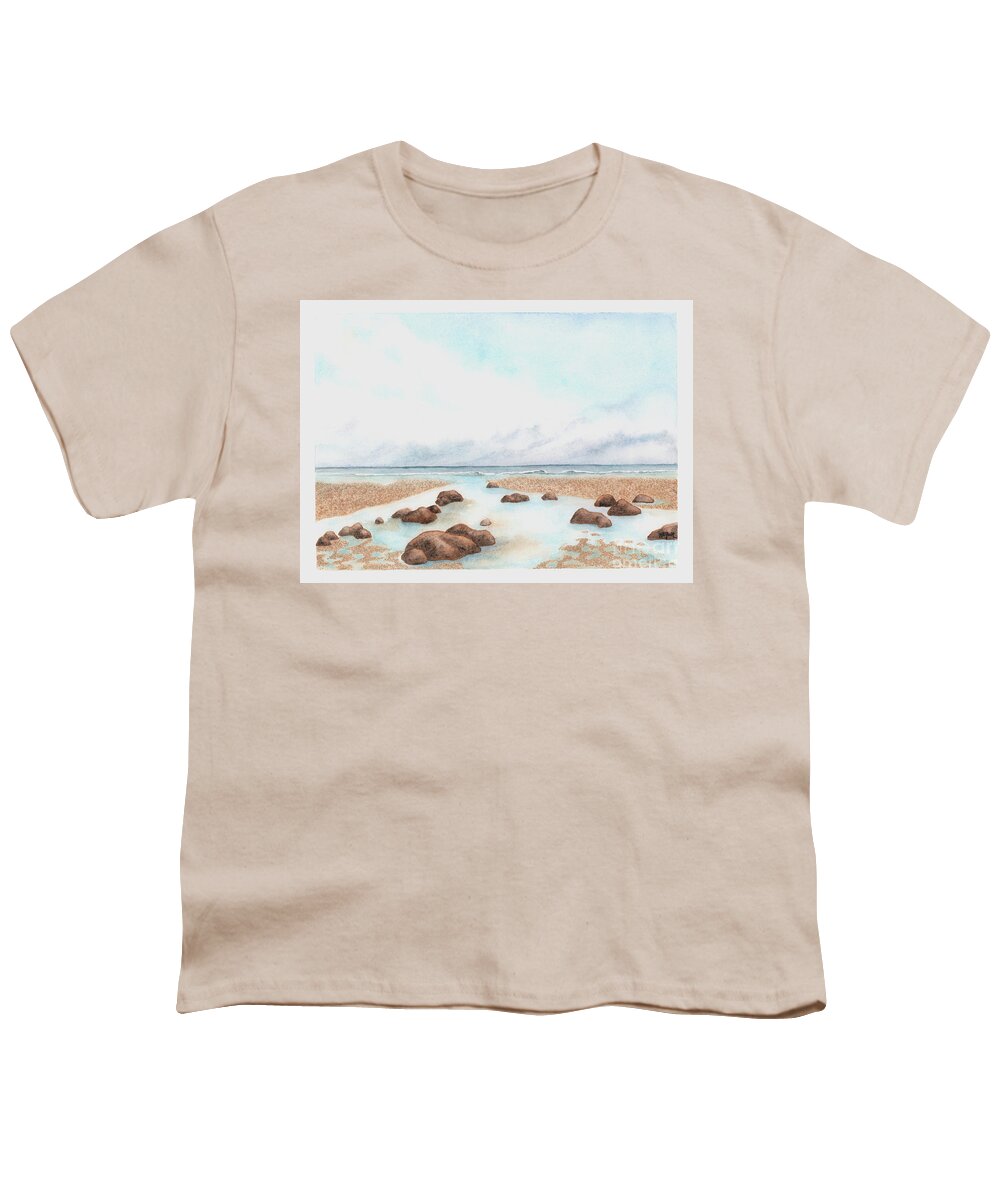 Beach Youth T-Shirt featuring the painting Lazy Day by Hilda Wagner