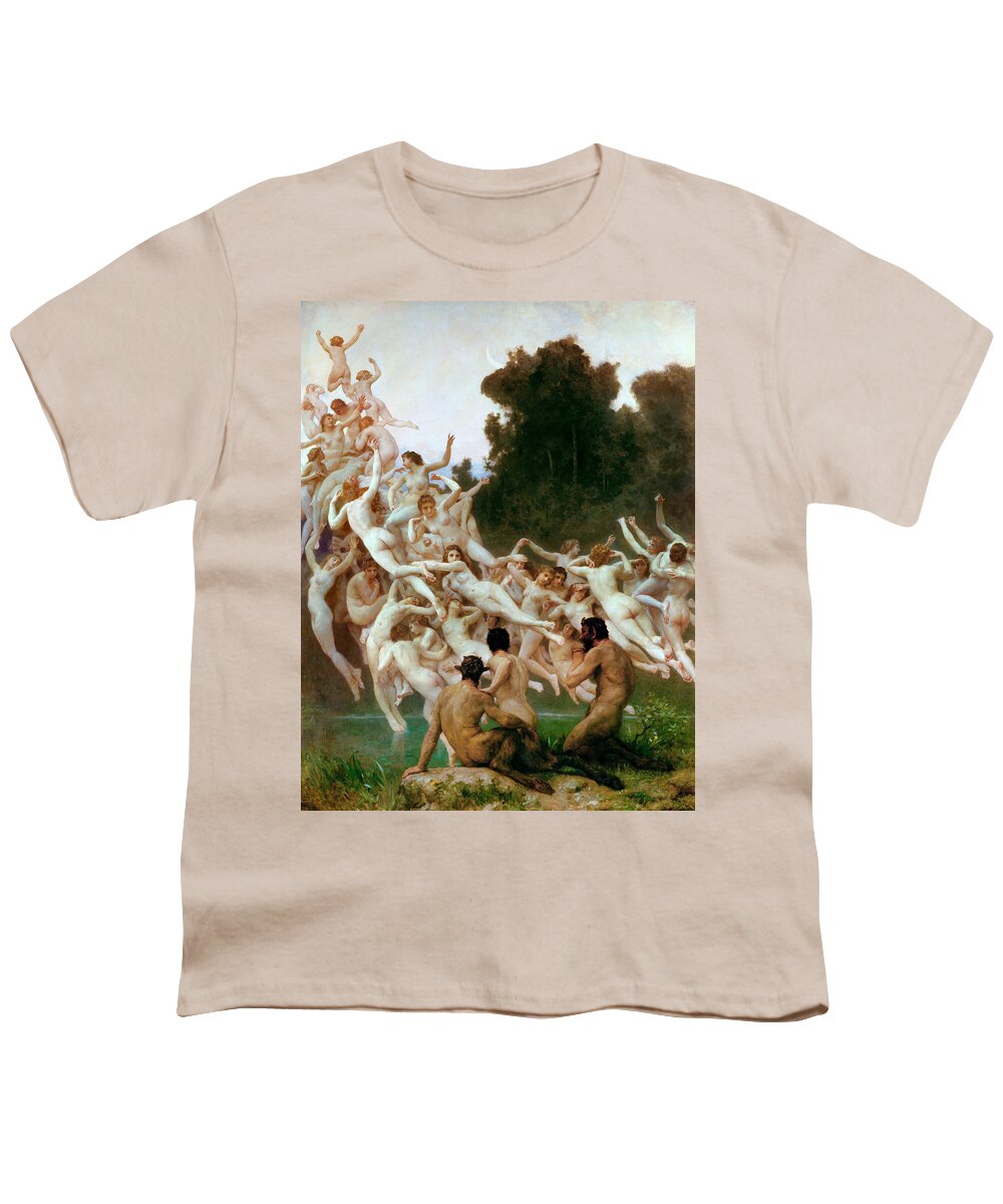 William-adolphe Bouguereau Youth T-Shirt featuring the painting Les Oreades by William-Adolphe Bouguereau