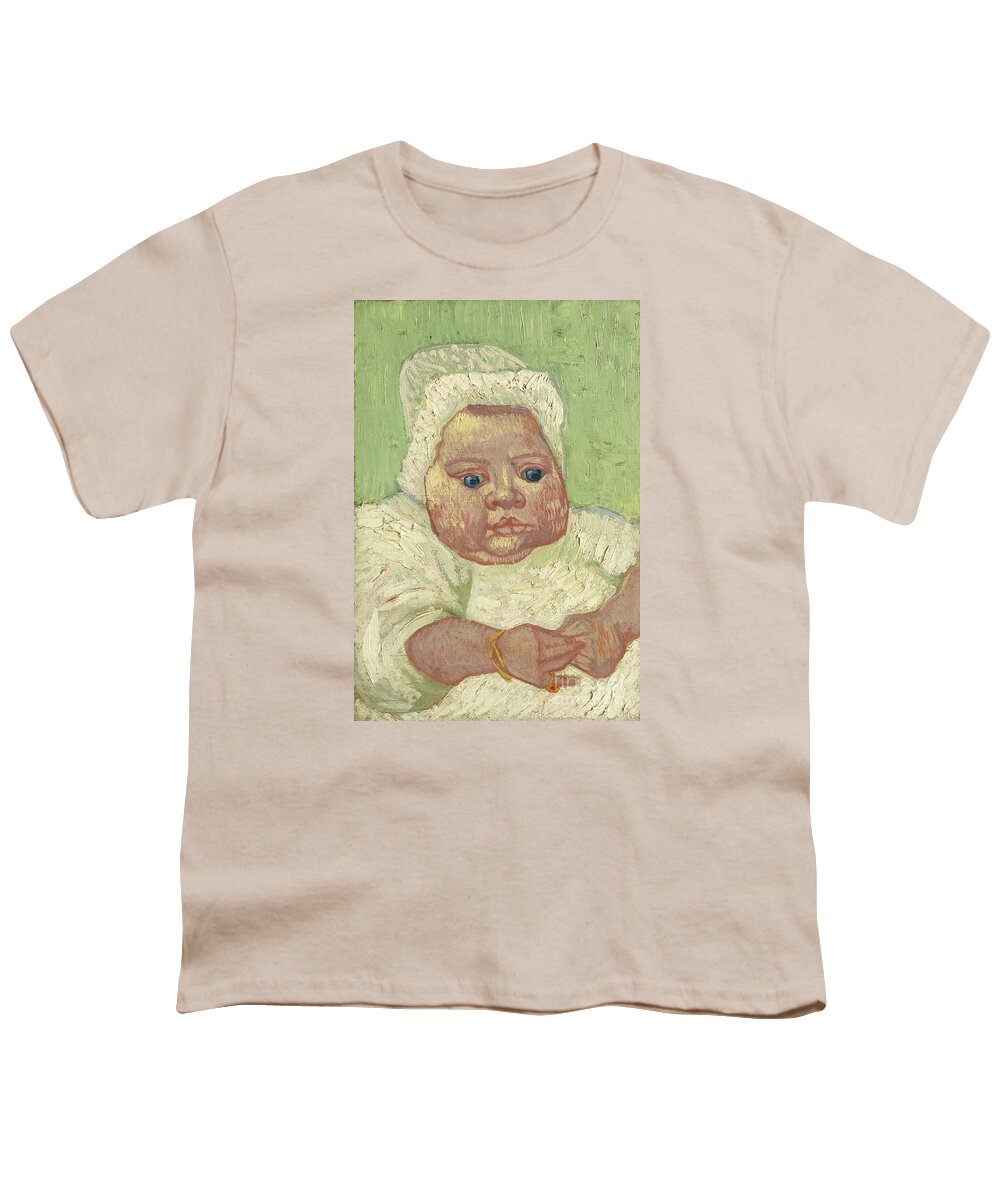 Vincent Van Gogh 1853 - 1890 Le B�b� Marcelle Roulin. Beautiful Little Baby Youth T-Shirt featuring the painting Marcelle Roulin by MotionAge Designs