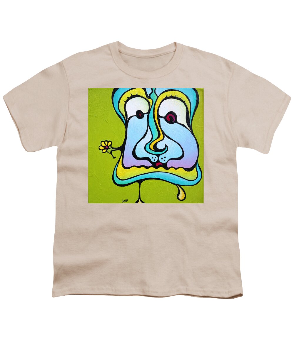 Marie Youth T-Shirt featuring the painting Marie Antoiletee by Amy Ferrari
