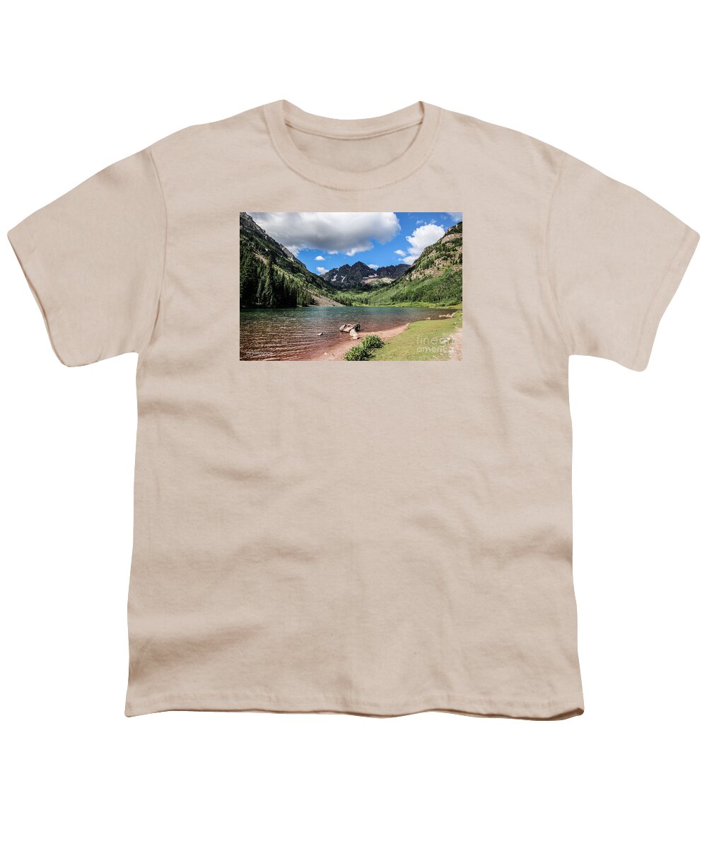 Maroon Bells Youth T-Shirt featuring the photograph Maroon Bells Image Two by Veronica Batterson