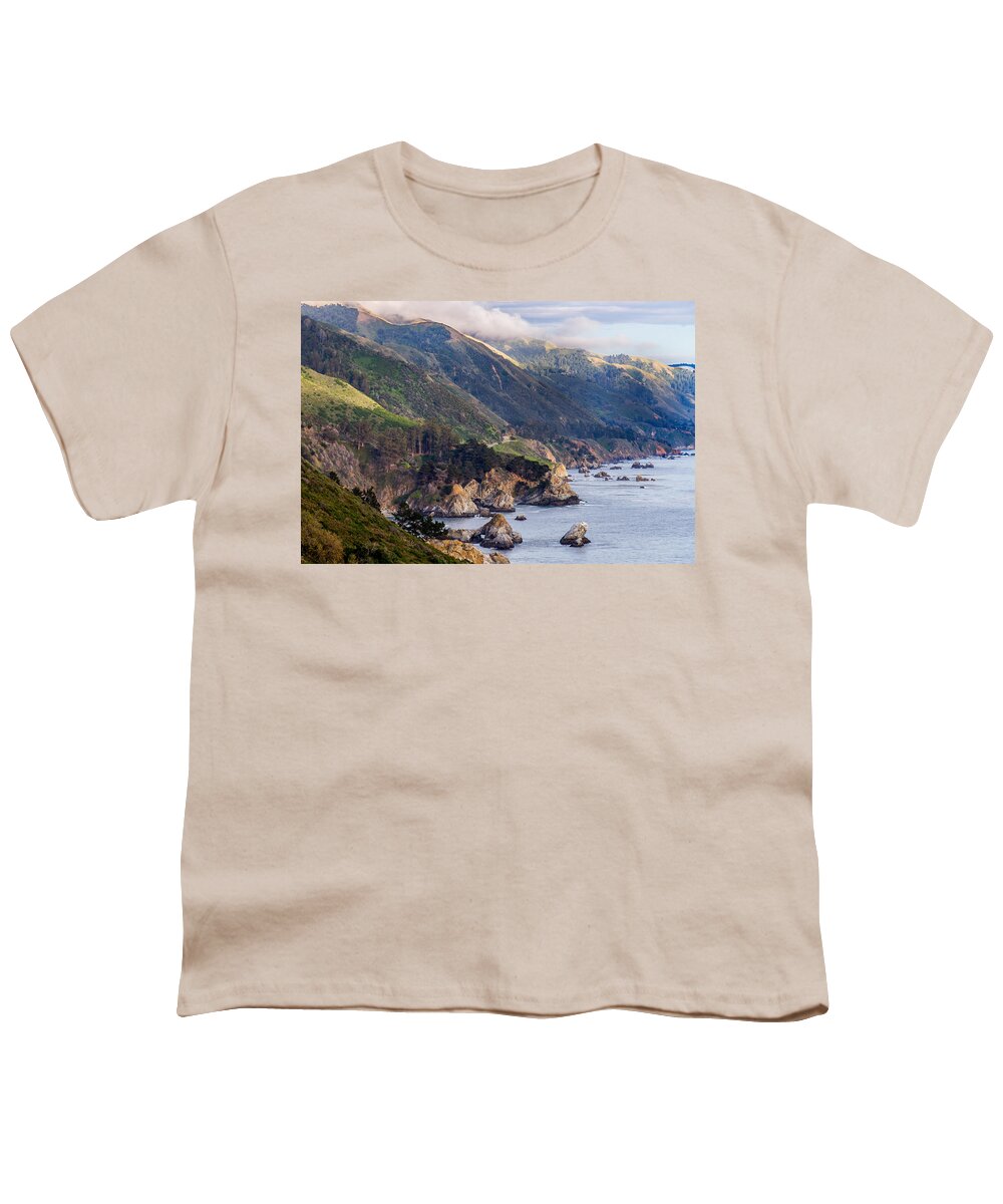 California Youth T-Shirt featuring the photograph McWay Falls by Derek Dean