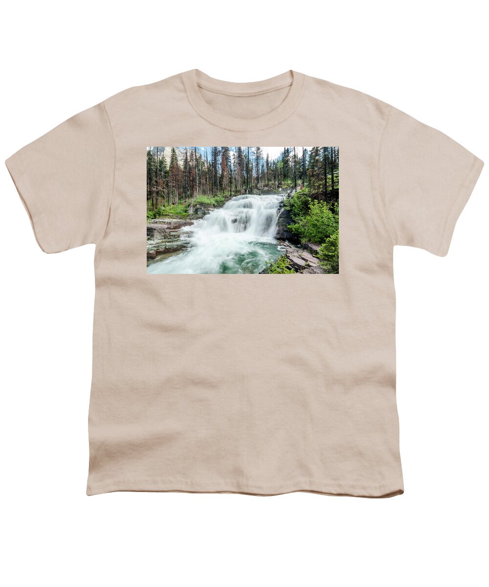 Glacier Youth T-Shirt featuring the photograph Nature Finds A Way by Margaret Pitcher