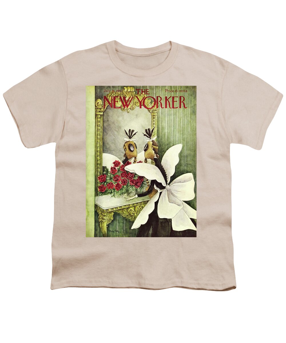 Maid Youth T-Shirt featuring the painting New Yorker July 18 1942 by Mary Petty