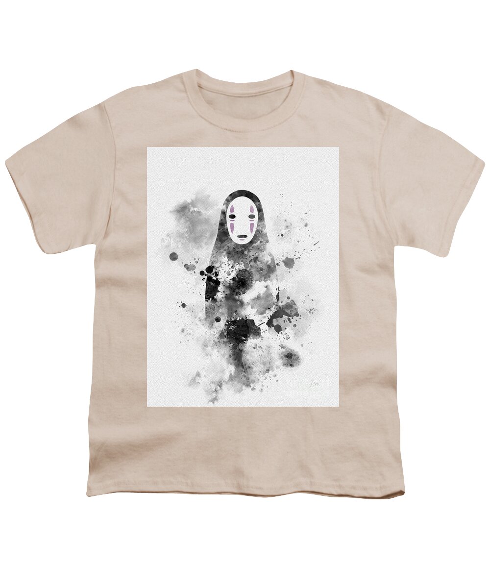 No Face Youth T-Shirt featuring the mixed media No Face by My Inspiration