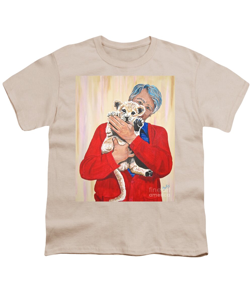 Lion Cub Youth T-Shirt featuring the painting Once in a Lifetime Love by Phyllis Kaltenbach