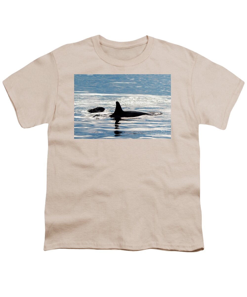 Orca Youth T-Shirt featuring the photograph Orca Pair by Michael Dawson