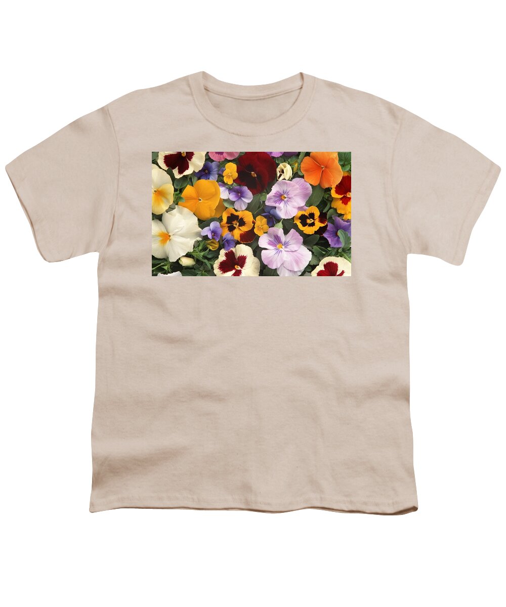 Pansy Youth T-Shirt featuring the digital art Pansy by Maye Loeser