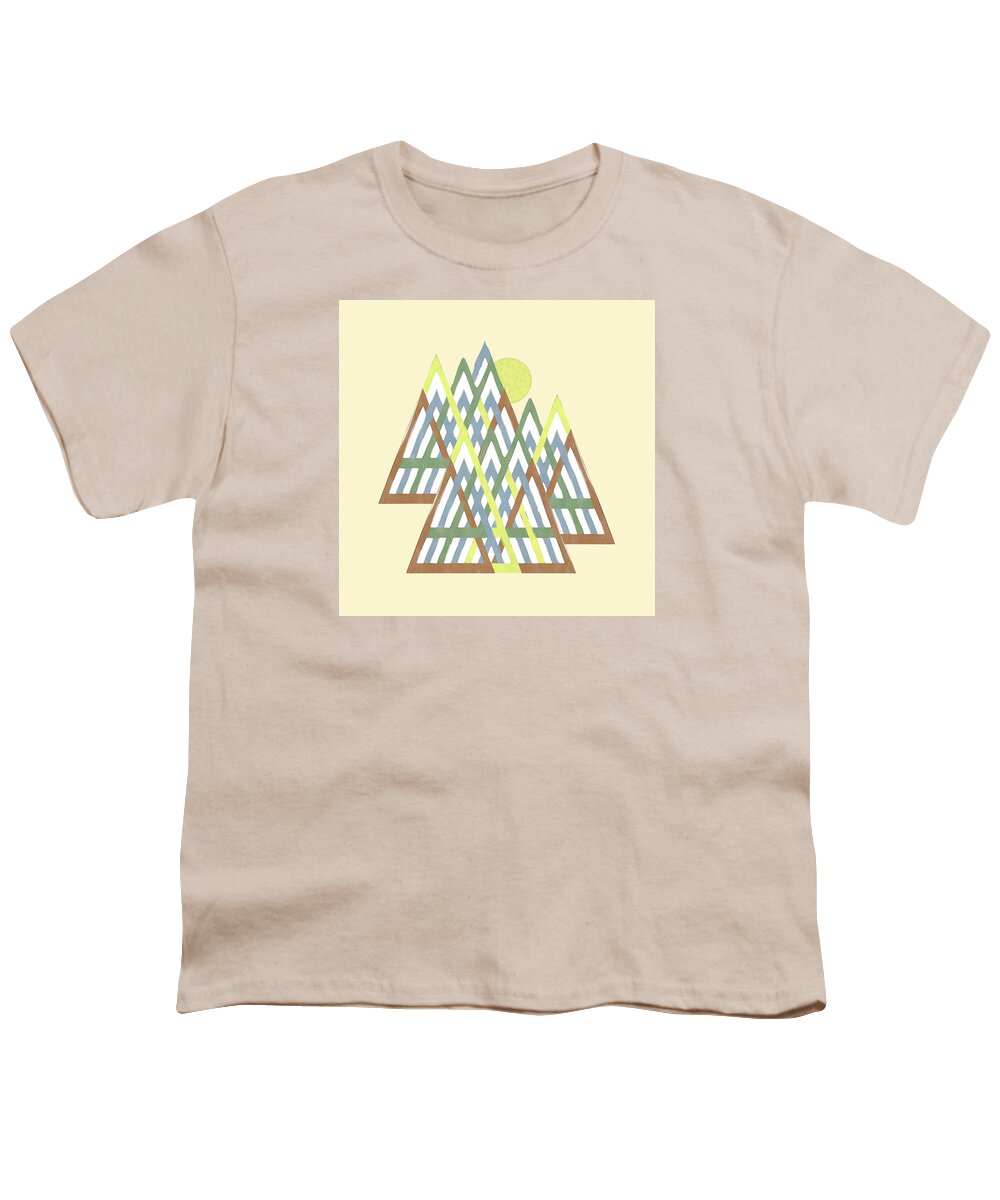 Abstract Youth T-Shirt featuring the digital art Peak Peek by Deborah Smith