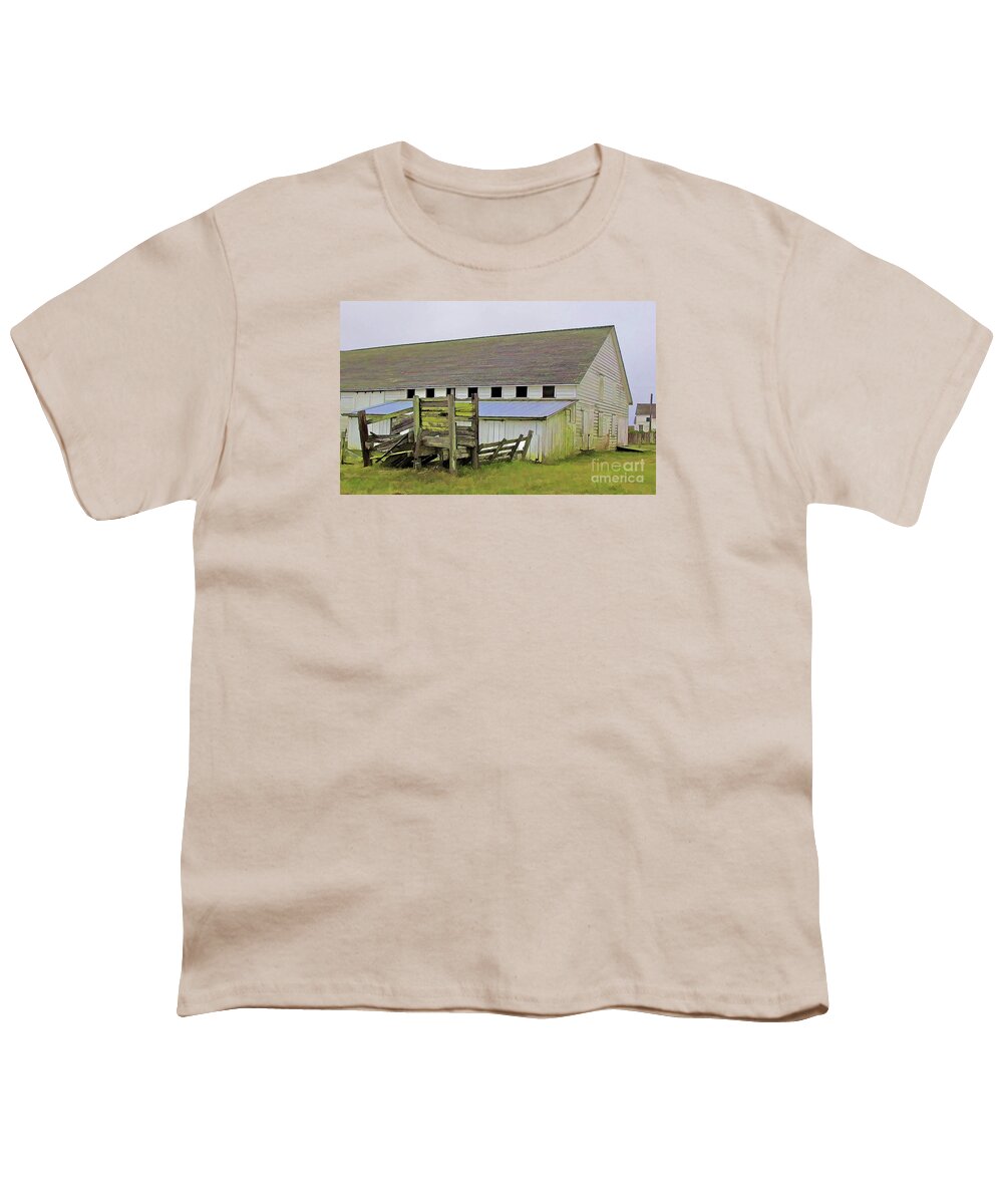Barn Youth T-Shirt featuring the photograph Pierce Pt. Ranch Barn by Joyce Creswell