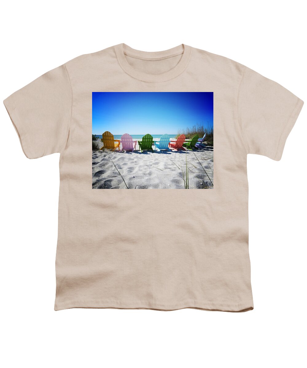Florida Youth T-Shirt featuring the photograph Rainbow Beach Vanilla Pop by Chris Andruskiewicz