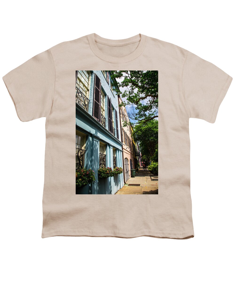 The Charm Of Charleston Youth T-Shirt featuring the photograph Rainbow Street by Karol Livote