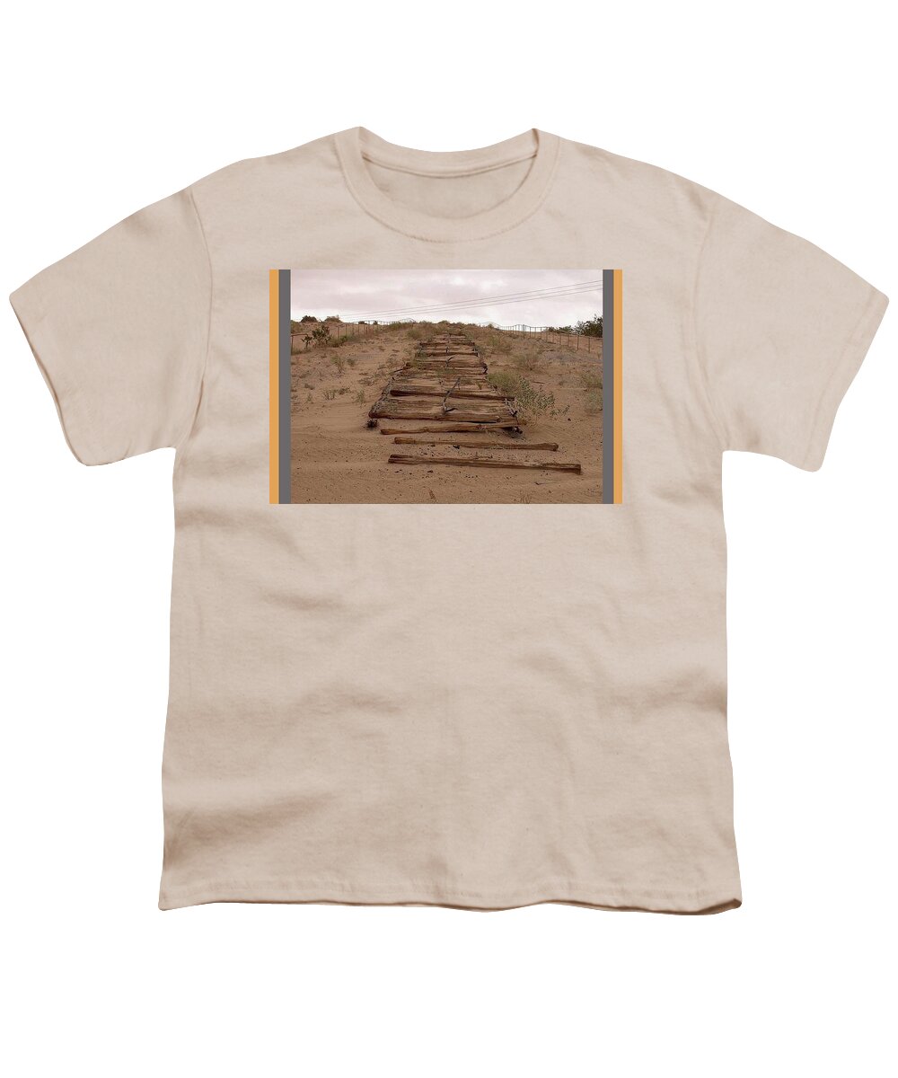 Remnants Of Old Plank Road Algodones Dunes Photo By Perdelsky Number Seven Imperial County California 2007 Youth T-Shirt featuring the photograph Remnants of Old Plank Road Algodones Dunes photo by Perdelsky number seven Imperial County CA 2007 by David Lee Guss