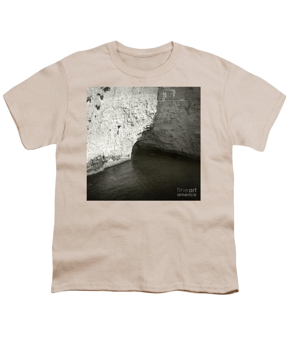 White Youth T-Shirt featuring the photograph Rock and Water by Sebastian Mathews Szewczyk