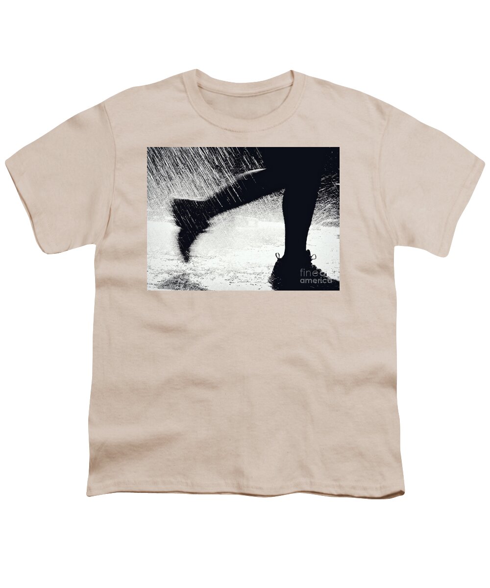 Water Youth T-Shirt featuring the photograph Running through the Spray by Kathleen K Parker