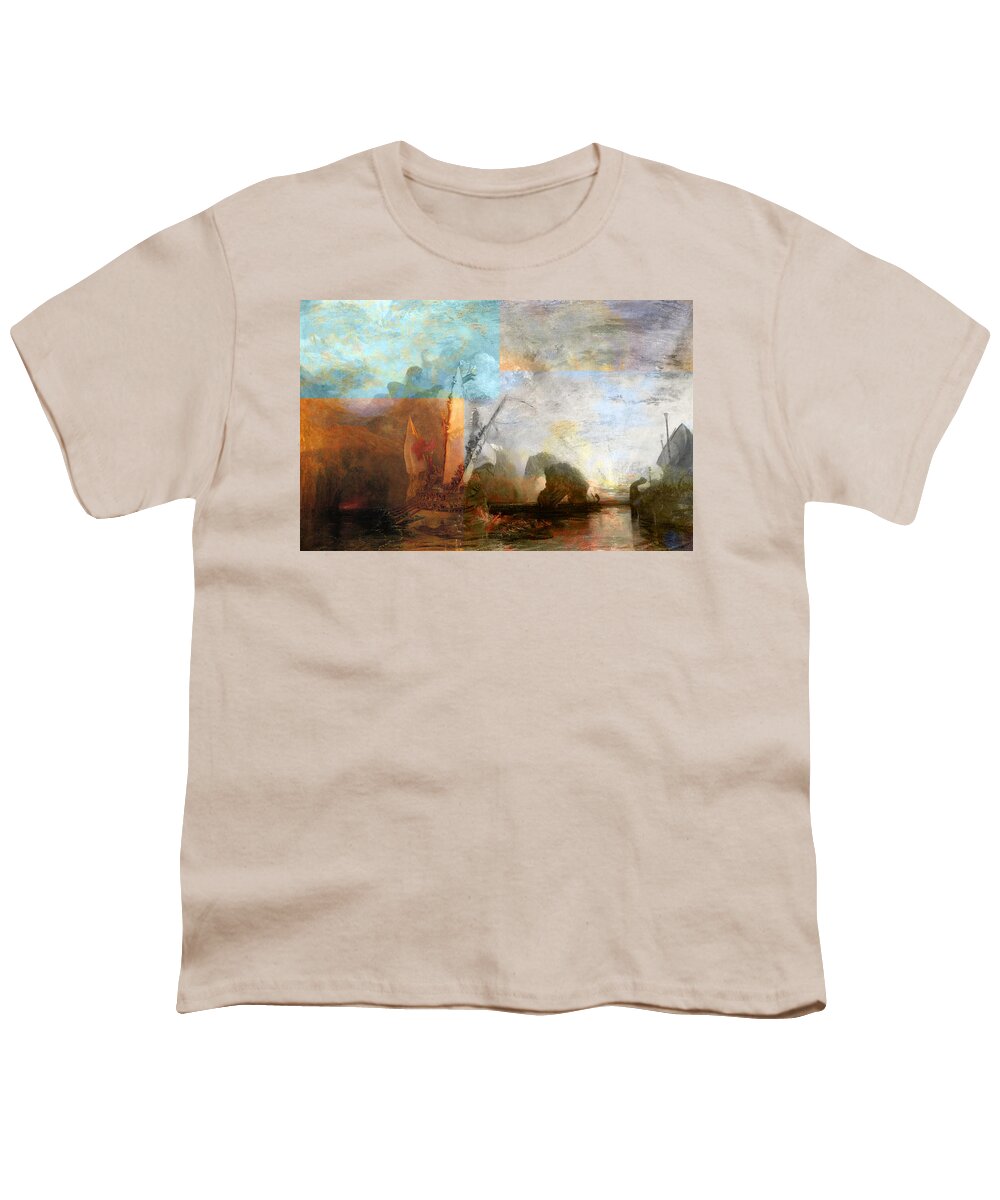 Abstract In The Living Room Youth T-Shirt featuring the digital art Rustic I Turner by David Bridburg