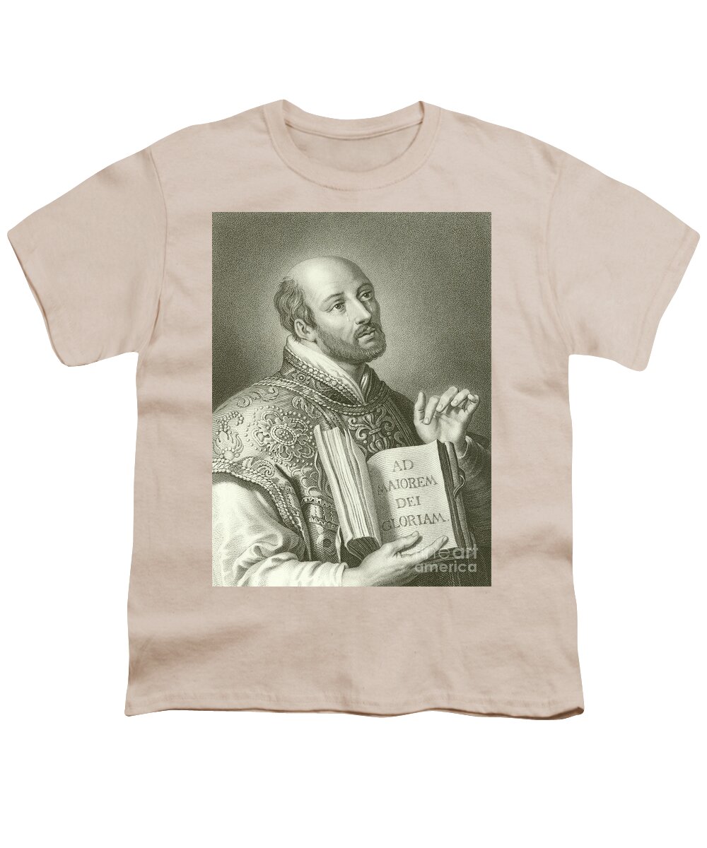Saint Ignatius Of Loyola Youth T-Shirt featuring the painting Saint Ignatius of Loyola by English School