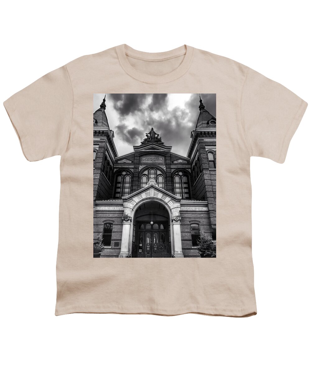 Monochrome Youth T-Shirt featuring the photograph Smithsonian Arts and Industries Building by Chris Montcalmo