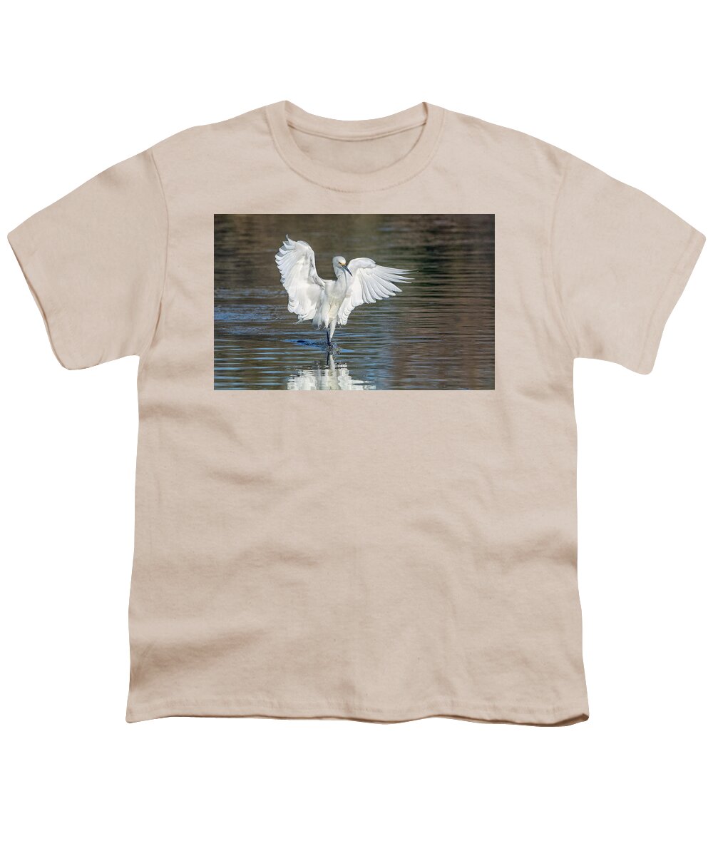 Snowy Youth T-Shirt featuring the photograph Snowy Egret 9896-022418-1cr by Tam Ryan