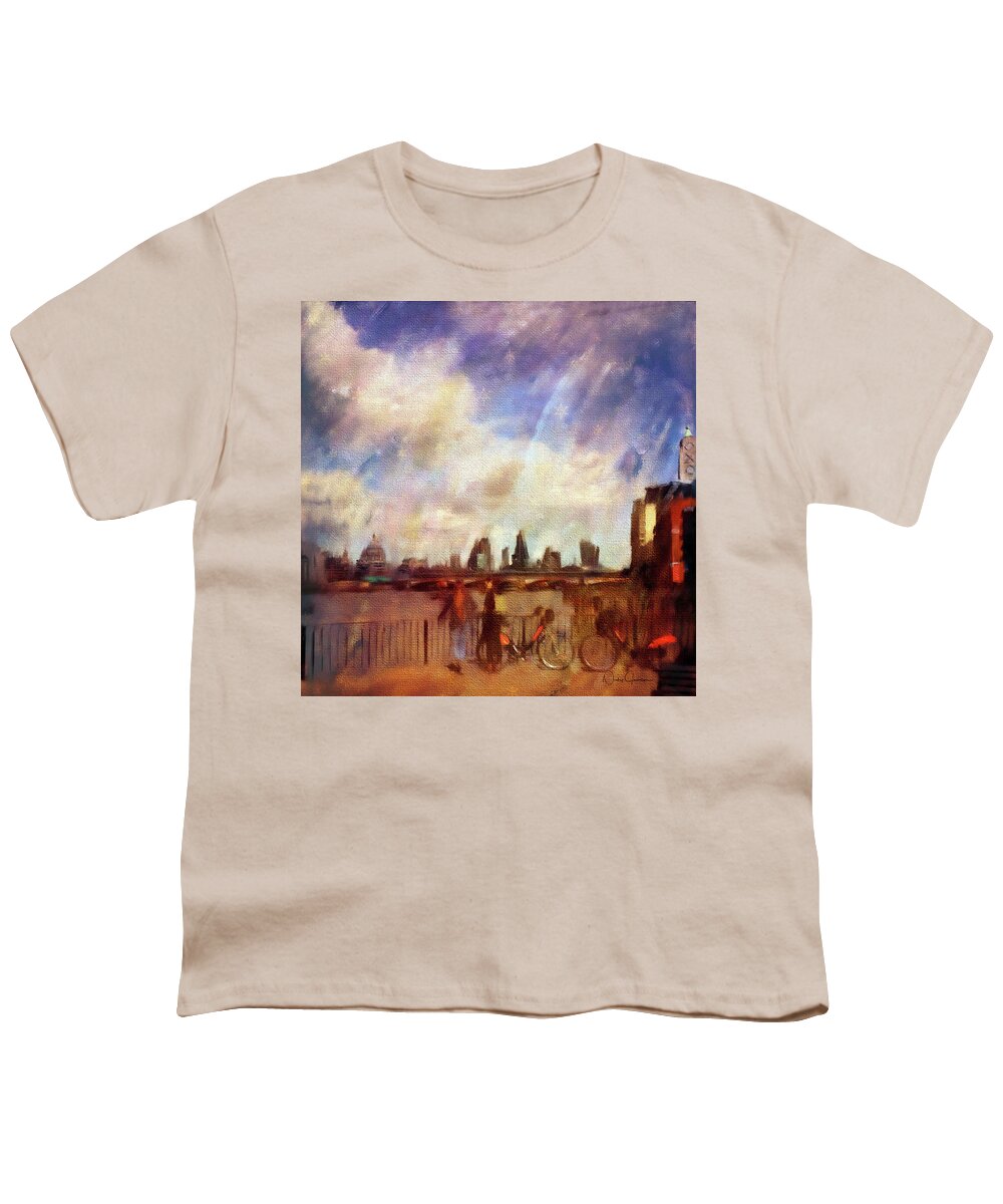 London Youth T-Shirt featuring the digital art South Bank by Nicky Jameson