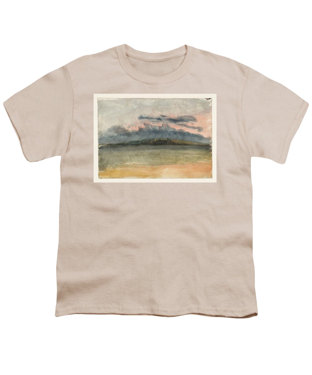 Joseph Mallord William Turner 1775�1851  Storm Clouds Sunset With A Pink Sky Youth T-Shirt featuring the painting Storm Clouds Sunset with a Pink Sky by Joseph Mallord