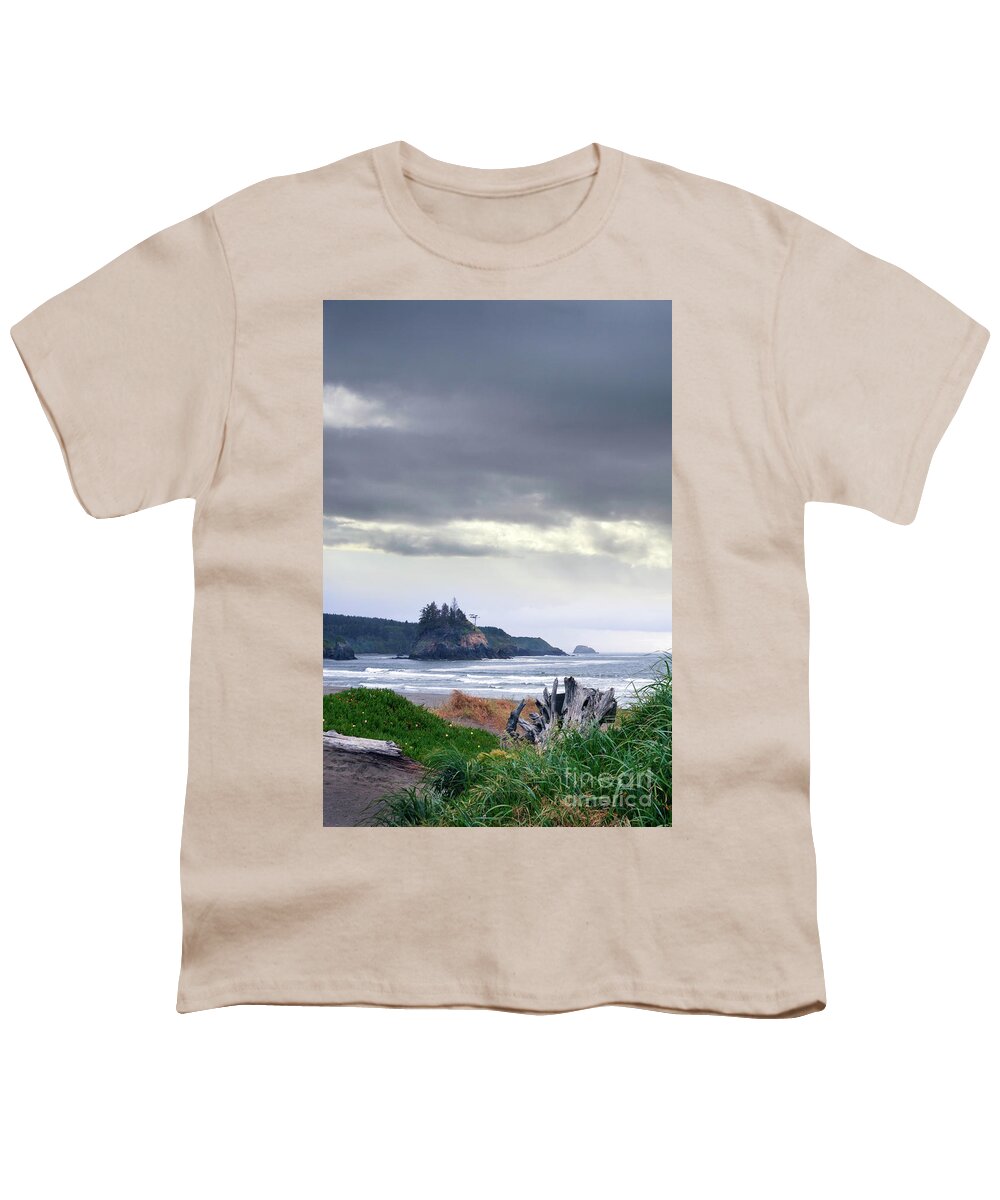 Storm Youth T-Shirt featuring the photograph Stormy Beach by Jill Battaglia
