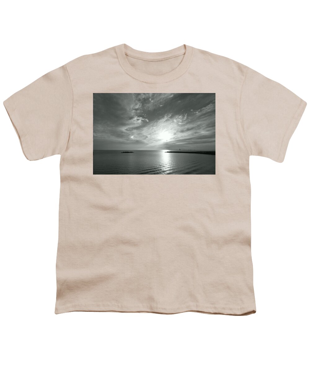 Landscape Youth T-Shirt featuring the photograph Sunset Calm and Ripples by Allan Van Gasbeck