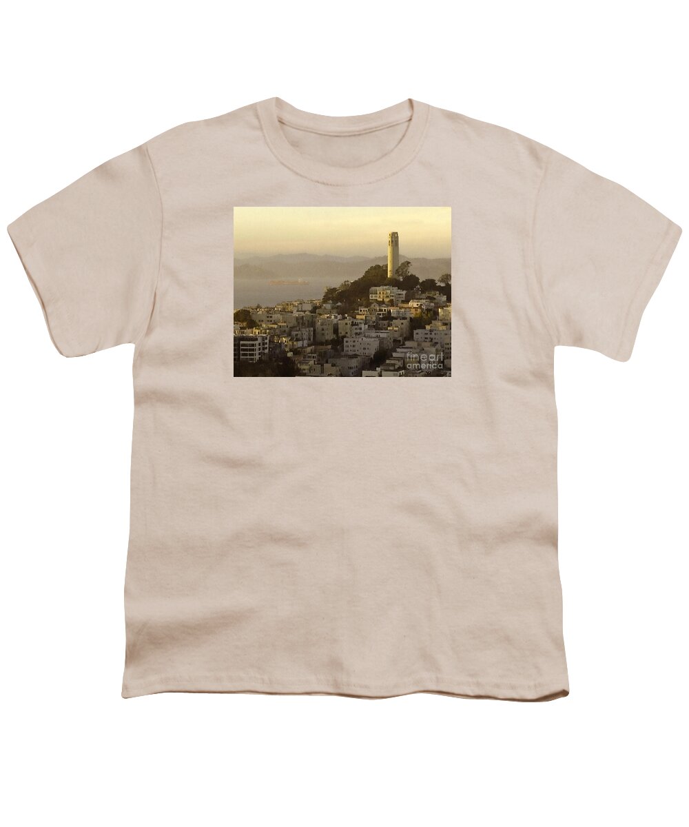 San Francisco Youth T-Shirt featuring the photograph Sunset Over the Water by Joyce Creswell